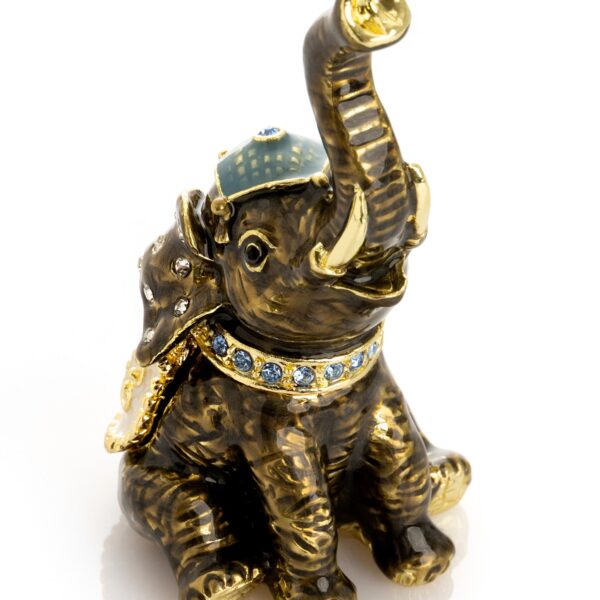 Elephant Brown and Gold Trinket Box | Keren Kopal