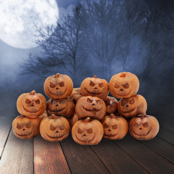 Ghost Head Small Pumpkin Decoration Suit Resin Halloween Party Garden Decoration