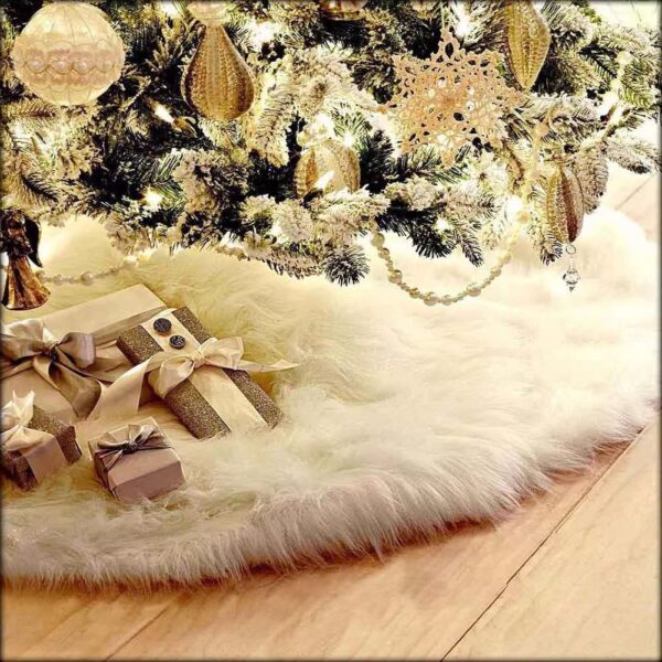 Christmas Plush Tree Skirt – 78cm / 90cm / 122cm | Free Shipping
