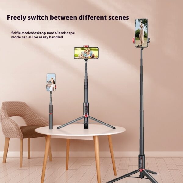 Integrated Bluetooth Selfie Stick Aluminum Alloy Camera Tripod