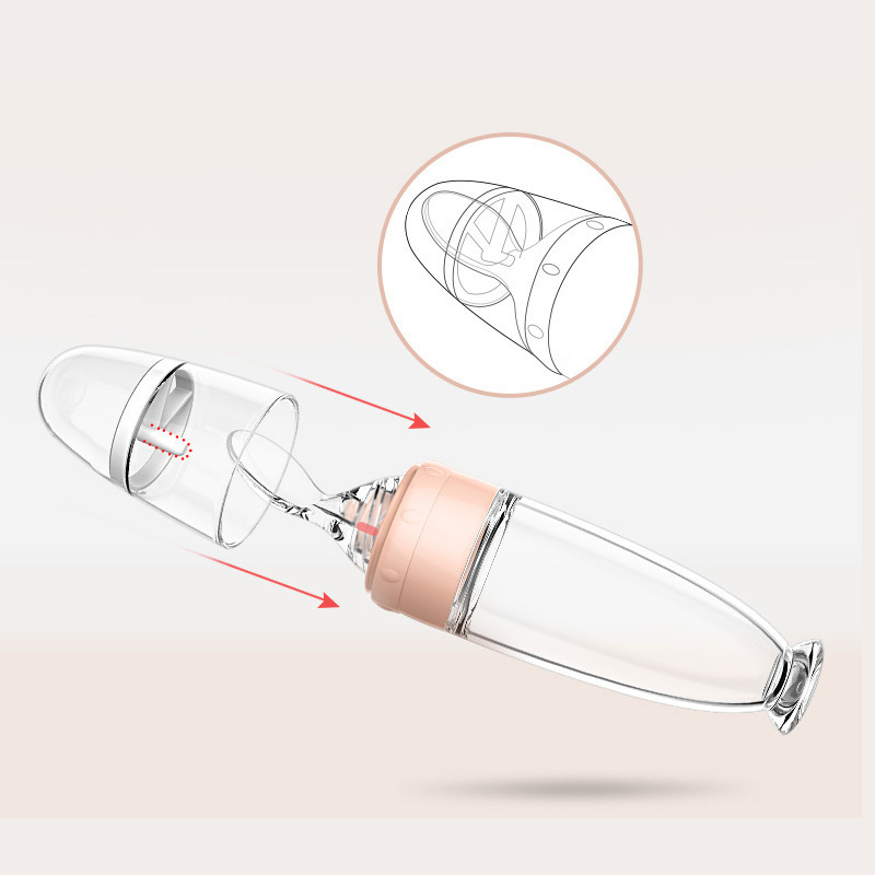 Silicone Rice Cereal Baby Food Spoon Suction Cup