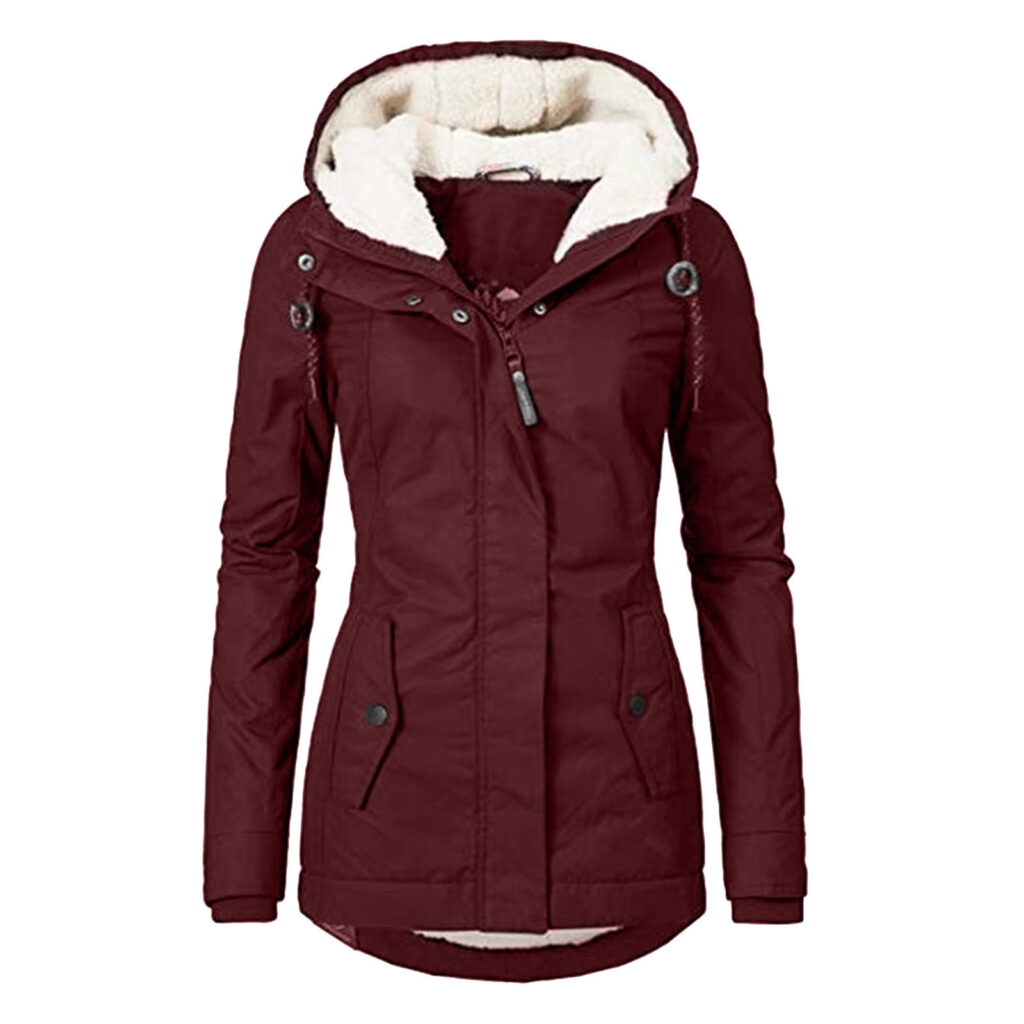 Hot Style Ladies Long-Sleeved Zipper Pocket Padded Jacket