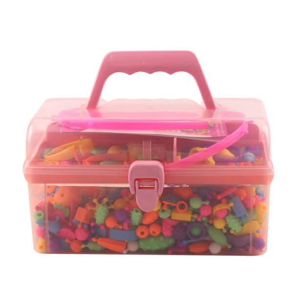 Factory Direct 600 New Boxed Toys Pop Beads Diy Handmade Beaded Plastic Beaded Girl Toy