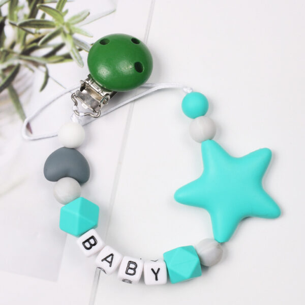 Baby Pacifier Chain Five Pointed Star Gum Anti Dropping Chain