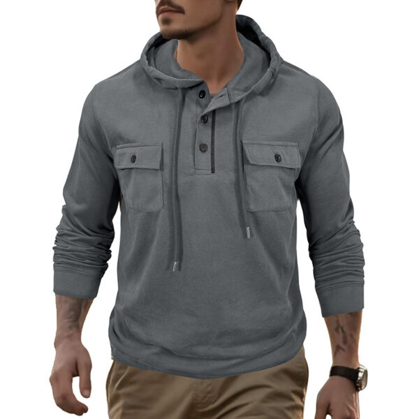 Men's Sweater Long-sleeved Sports Pocket Hooded Top | FREE SHIPPING men's clothing