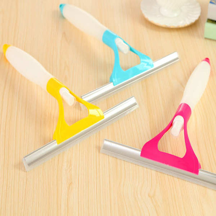 Glass shaving integrated water glass cleaner, window cleaner, tile floor scraper