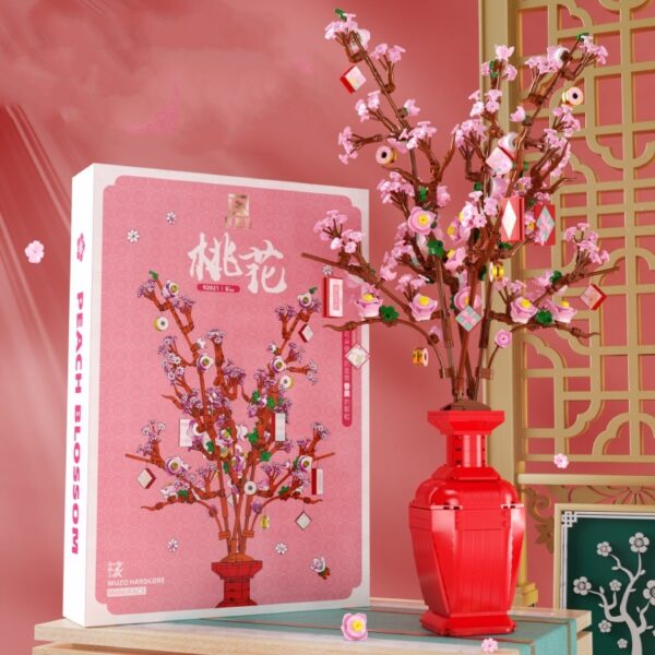Girl Peach Blossom Assembled Building Blocks Decoration Toys