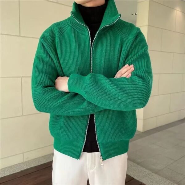Rabbit Fur Modal Men's Cardigan Sweater | FREE SHIPPING mens clothing men's