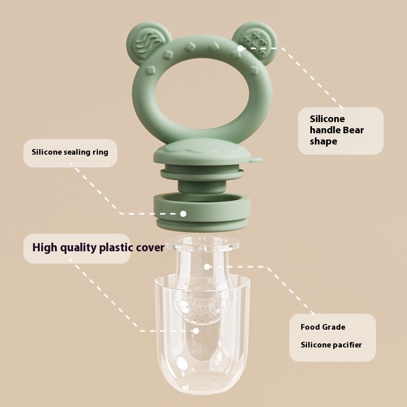 Baby Food Feeder Solid Food Tools Edible Silicon Fruit Feeder Baby Teether Nipple
