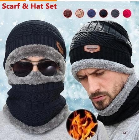 Winter Beanie Hat Scarf Set