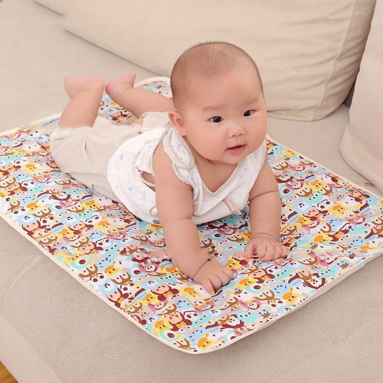 Cotton Baby Changing Mat, Waterproof Baby Bed Changing Mat