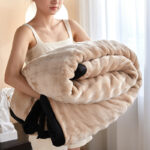 Double-sided Rabbit Plush Blanket Home Nap Office Blanket