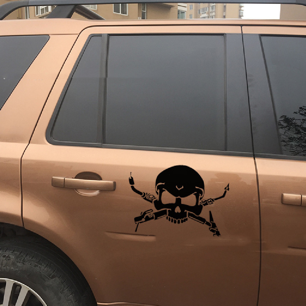 Welder Skull Motorcycle Vinyl Decal Sticker