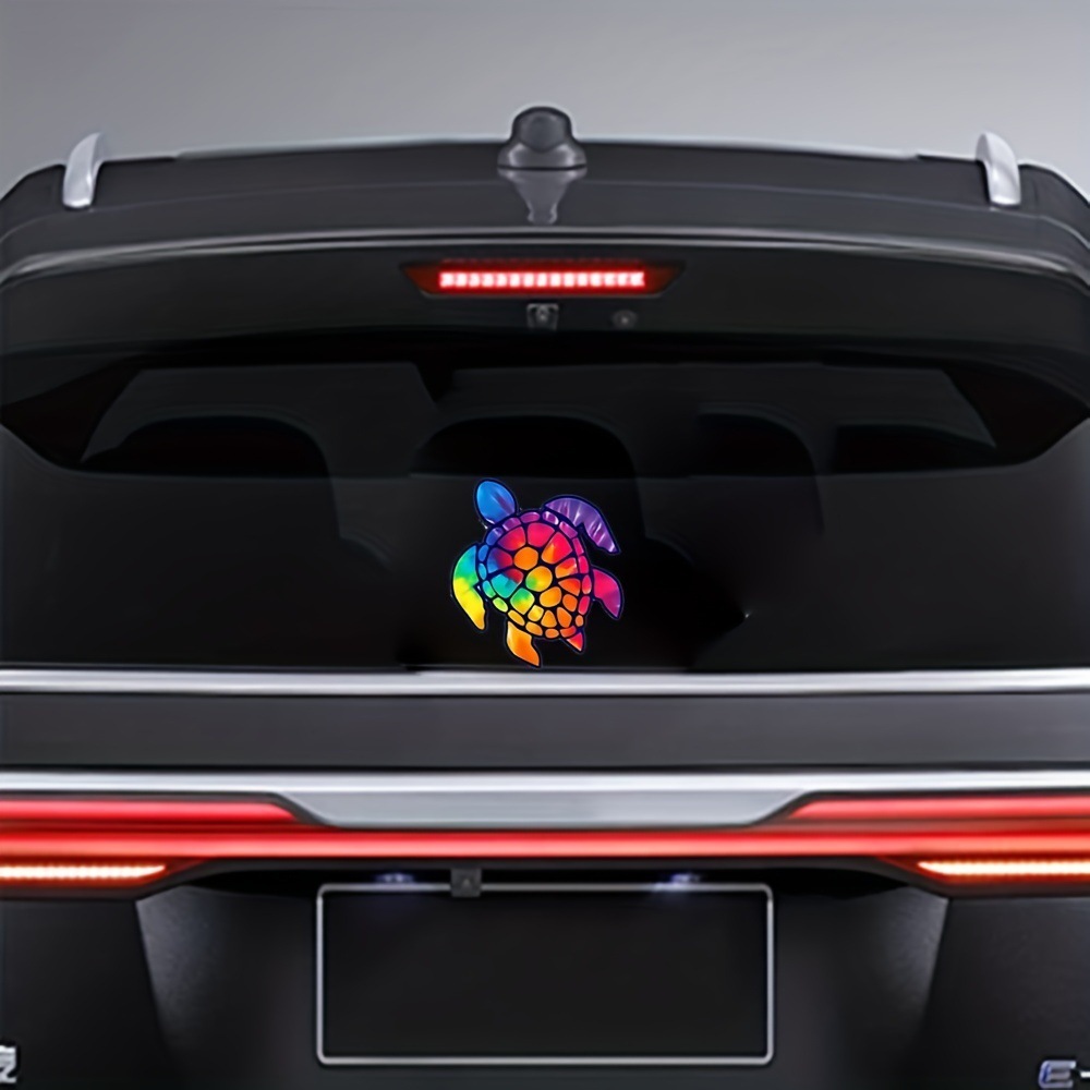 Sea Turtle Rainbow Vinyl Window Car Laptop Decal