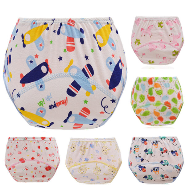Baby Pull-ups Baby Breathable Bulky Underpants Diaper Training Pant Training Pants Printed Cloth Diapers