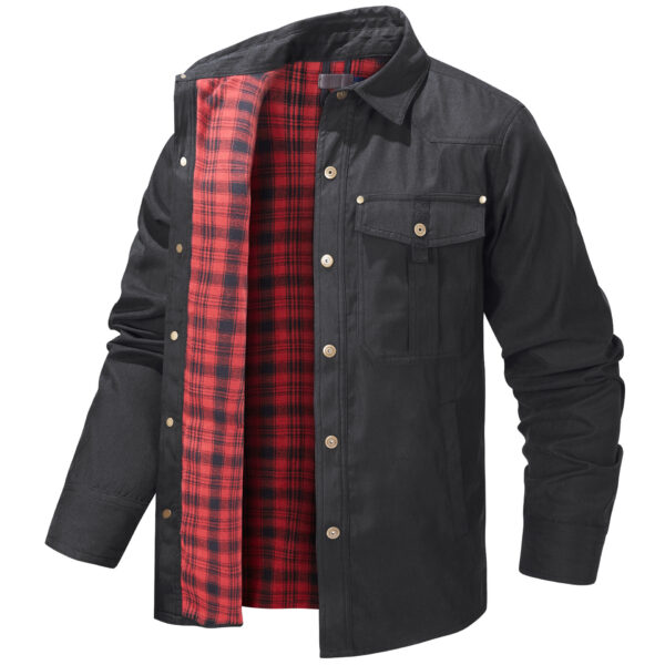 Lapel Plaid Flannel Casual Retro Western Style Jacket | FREE SHIPPING men's clothing