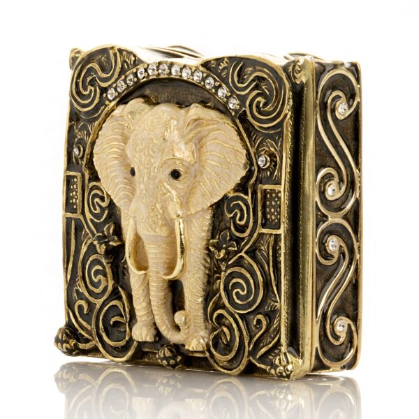 Brown and Gold trinket Box Elephant | Keren Kopal