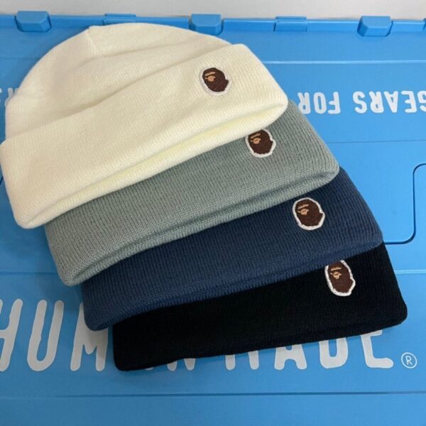Wool Classic Embroidery Label Beanie Hat Winter New Couple Knitted Hat