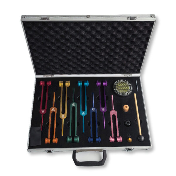 Aluminum Alloy Chakra Tuning Fork Set Powerful Healing – 8-Color Sound Therapy Kit | FREE Shipping