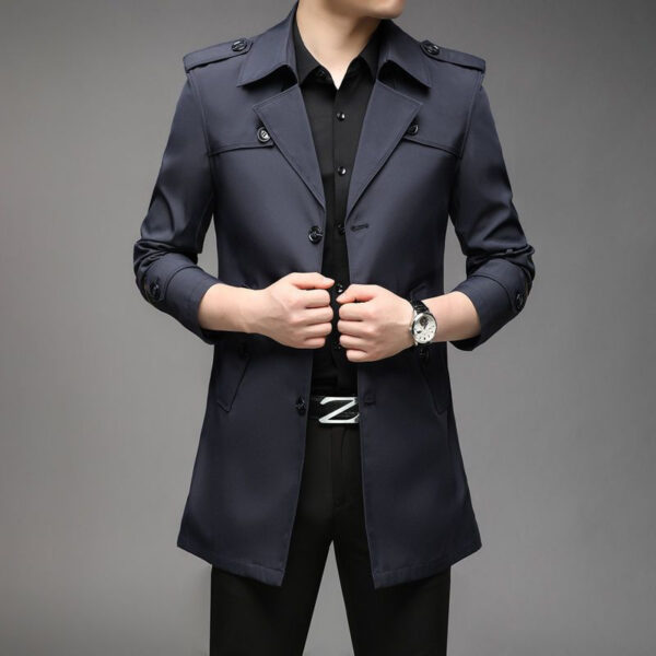 Windbreaker Mid-length Casual Jacket Slim Business Men's Suit Jacket | FREE SHIPPING men's clothing