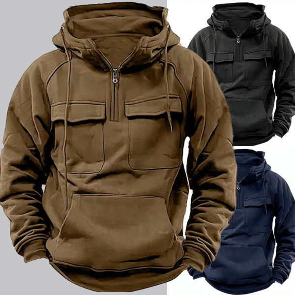 Men's Zip-up Hoodies Sweatshirt With Drawstring And Pocket Design Fashion Casual Sports Sweatshirt | FREE SHIPPING men's clothing
