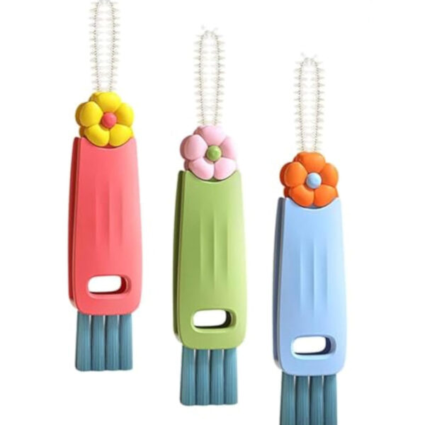 3 In 1 Cup Lid Cleaning Brush Crevice Cleaning Brush For Water Bottle Gap 2024 New Multifunctional Portable Straw Lid Cup Cleaner Brush Set