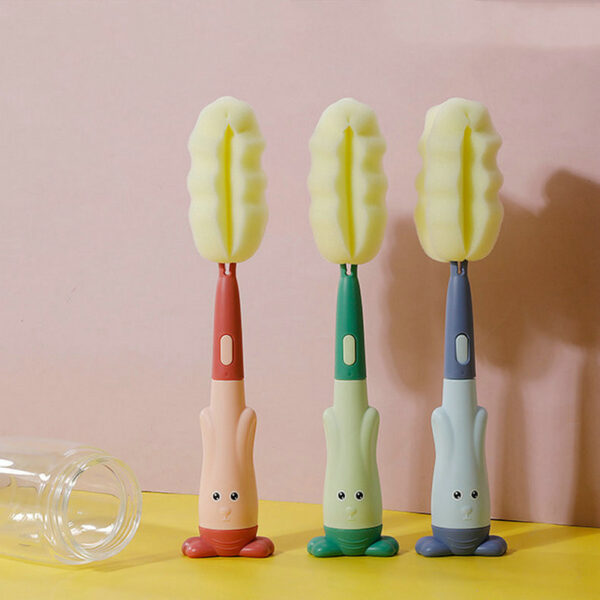 Baby Bottle Cleaning Brush Set Rotating Silicone