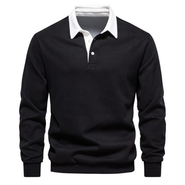 Men's Fashion Casual Versatile Long Sleeves Polo Collar Sweater | FREE SHIPPING men's clothing