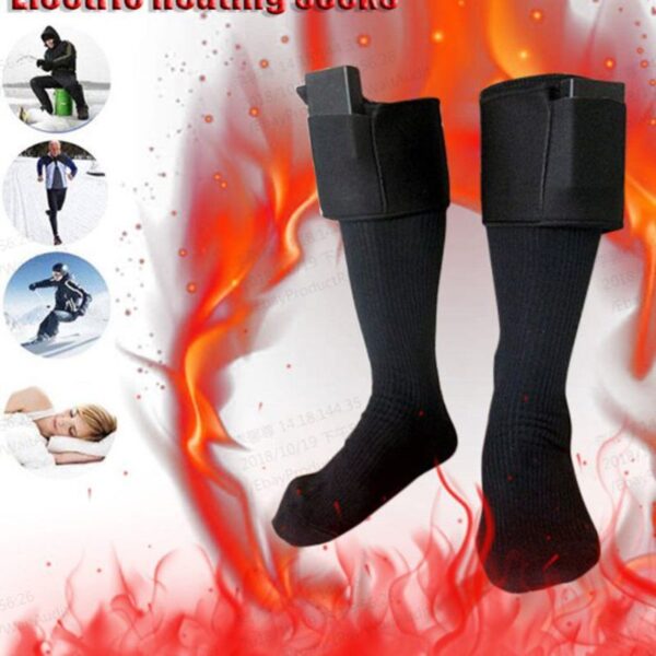 Electric Heating Long Tube Knitted Warm Sports Socks