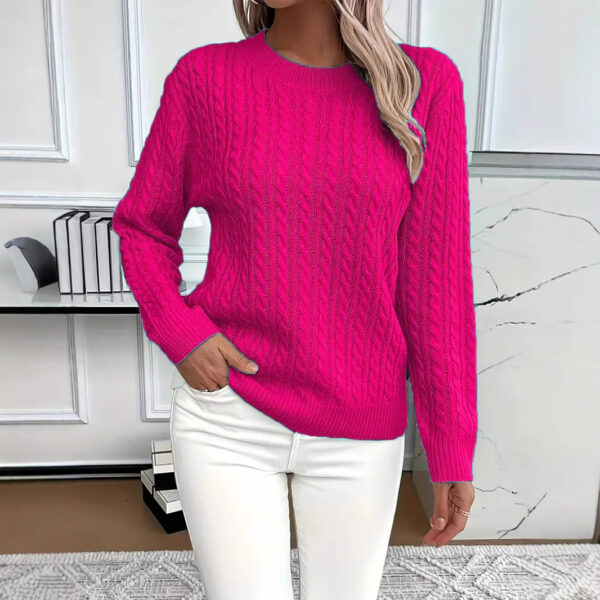 Versatile Fashion Classic Twist Round Neck Sweater | Women's Clothing | FREE SHIPPING