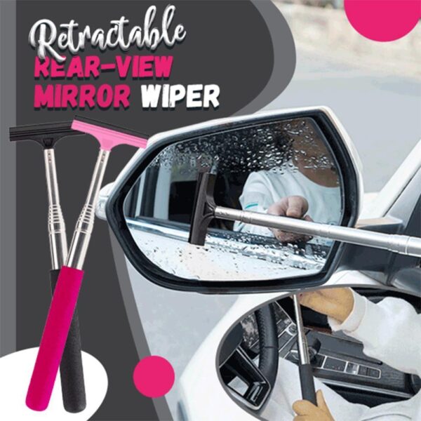Car Rearview Mirror Wiper Retractable Portable
