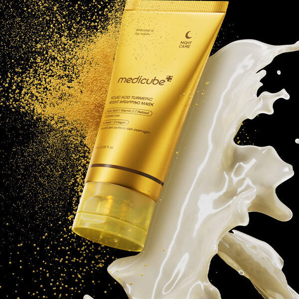 medicube Kojic Acid Turmeric Night Wrapping Mask 75ml For Glass Skin Korean Skincare, Korean Cosmetics, K-Beauty