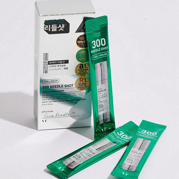 VT Reedle Shot 300 2ml*10ea For Glass Skin Korean Skincare, Korean Cosmetics, K-Beauty