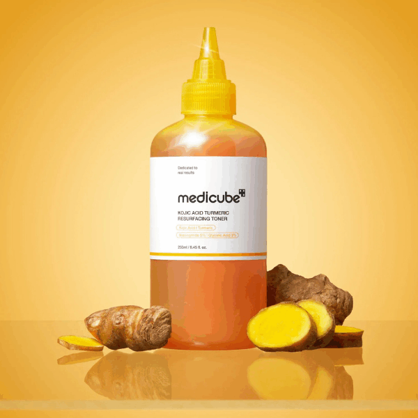 medicube Kojic Acid Turmeric Resurfacing Toner 250ml For Glass Skin Korean Skincare, Korean Cosmetics, K-Beauty
