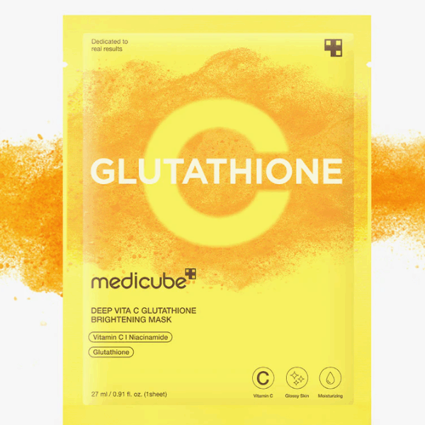 medicube Deep Vita C Glutathione Brightening Mask 27ml For Glass Skin Korean Skincare, Korean Cosmetics, K-Beauty