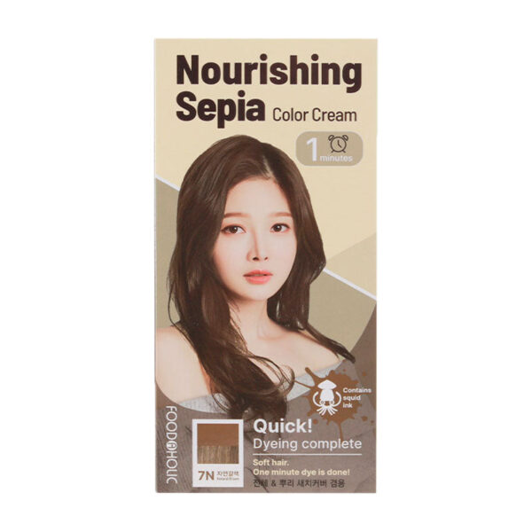 Foodaholic Nourishing Sepia Color Cream 1min 7N Natural Brown 60g