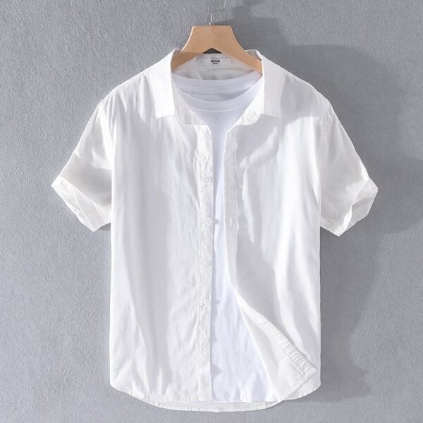 Summer Short Sleeve Linen Shirt For Men