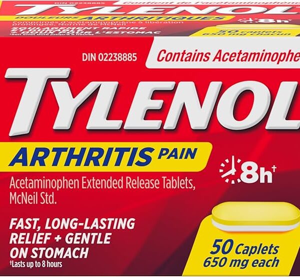 Tylenol Arthritis Pain Relief Acetaminophen 650mg Caplets, 50 Count