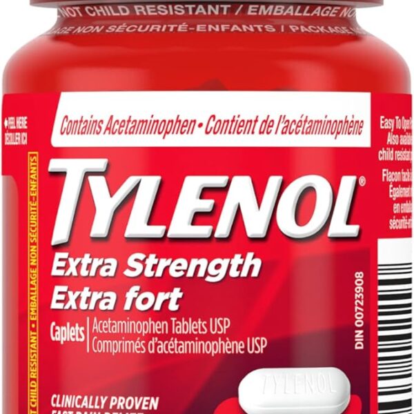 Tylenol Extra Strength For Pain Relief, Headache Relief, and Reducing Fever, 500 mg Acetaminophen 150 Caplets