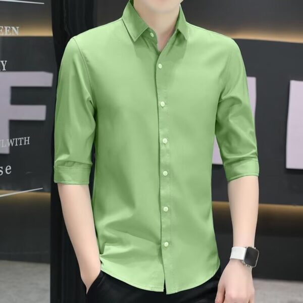 Slim-fit Half-sleeve Shirt For Men