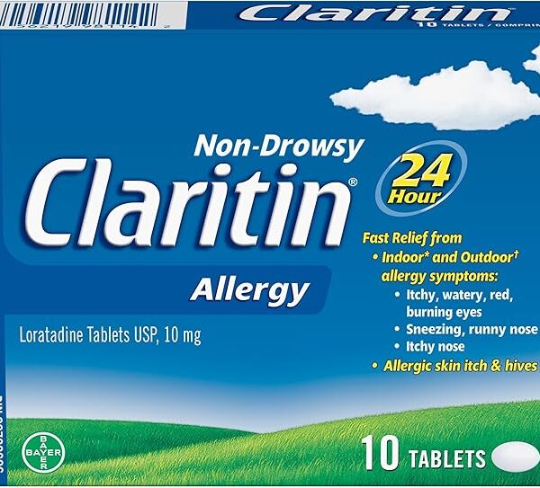 Claritin Allergy Medicine, 24-Hour Non-Drowsy Relief 10 mg, 10 Tablets