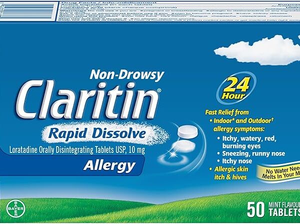 Claritin Rapid Dissolve Allergy Medicine, 24-Hour Non-Drowsy Relief 10 mg, 50 Tablets