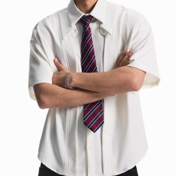 Summer Anti-wrinkle Design White Shirt For Men